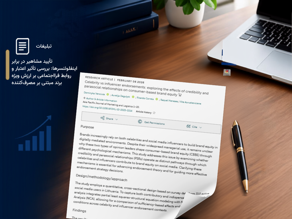 تأیید مشاهیر در برابر اینفلوئنسرها: بررسی تأثیر اعتبار و روابط فرااجتماعی بر ارزش ویژه برند مبتنی بر مصرف‌کننده